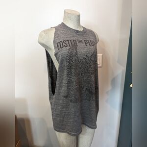 Band Tee foster the people cut out tank women's Size Large